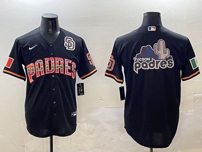 Men San Diego Padres Blank Black Fashion Game 2025 Nike MLB Jersey style 2->san diego padres->MLB Jersey